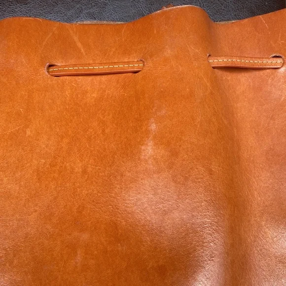 Mansur Gavriel Bucket Bag in Brandy/Brick with Raw Interior - Picture 11 of 16